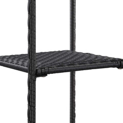 vidaXL Storage Shelf | Black | Poly rattan | Compact | Storage Shelf | Square 3