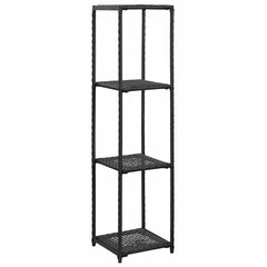 vidaXL Storage Shelf | Black | Poly Rattan | 30x30x120 cm | Storage Shelf 1
