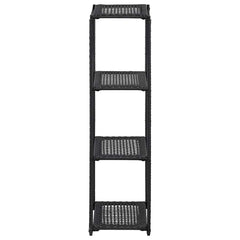 vidaXL Storage Shelf | Black | Poly Rattan | 30x30x120 cm | Storage Shelf 2