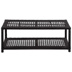 vidaXL Shoe Bench | Black | Poly rattan, metal | Medium | Shoe Bench 2