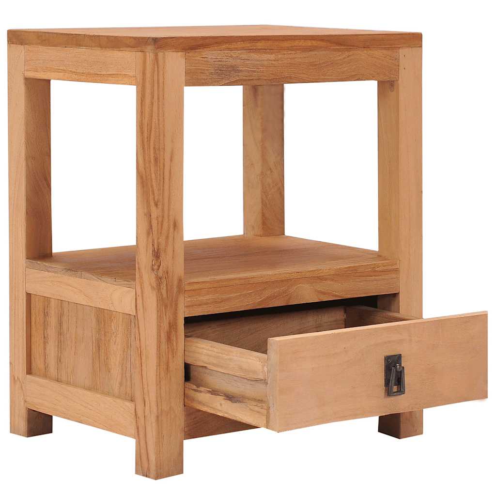 287228 vidaXL Bedside Cabinet 40x30x50 cm Solid Teak Wood 3