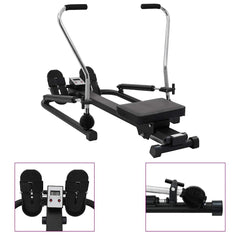 92014 vidaXL Rowing Machine 5 Level Hydraulic Resistance 2