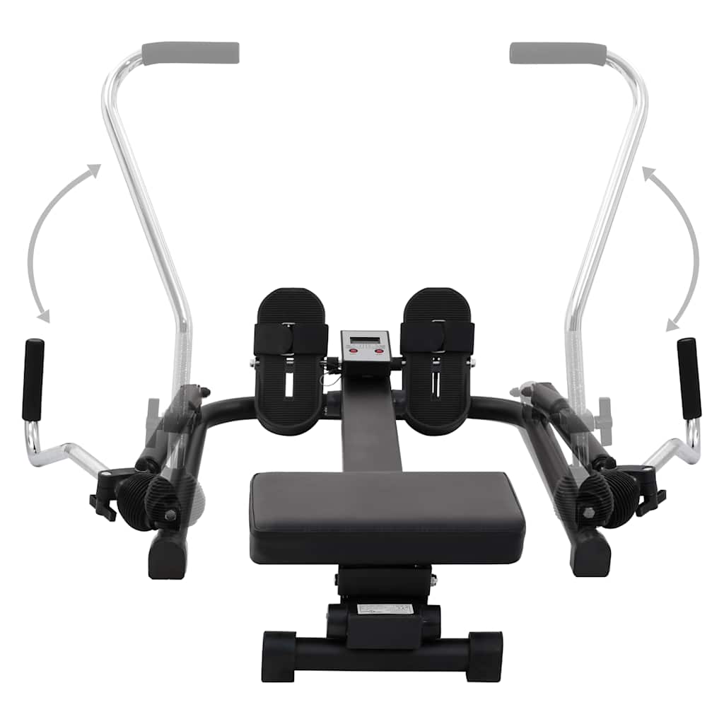 92014 vidaXL Rowing Machine 5 Level Hydraulic Resistance 4
