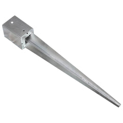 vidaXL Ground Spikes 6 pcs Silver 9x9x75 cm Galvanised Steel 3