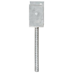 145316 vidaXL Fence Anchors 6 pcs Silver 9x6x30 cm Galvanised Steel 4