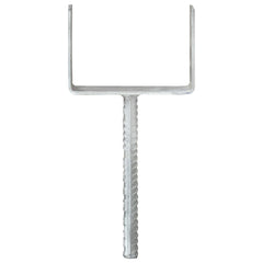 145322 vidaXL Fence Anchors 6 pcs Silver 14x6x30 cm Galvanised Steel 3