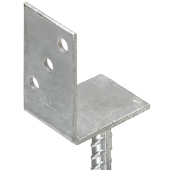 vidaXL Fence Anchors 12 pcs Silver 8x6x30 cm Galvanised Steel 5