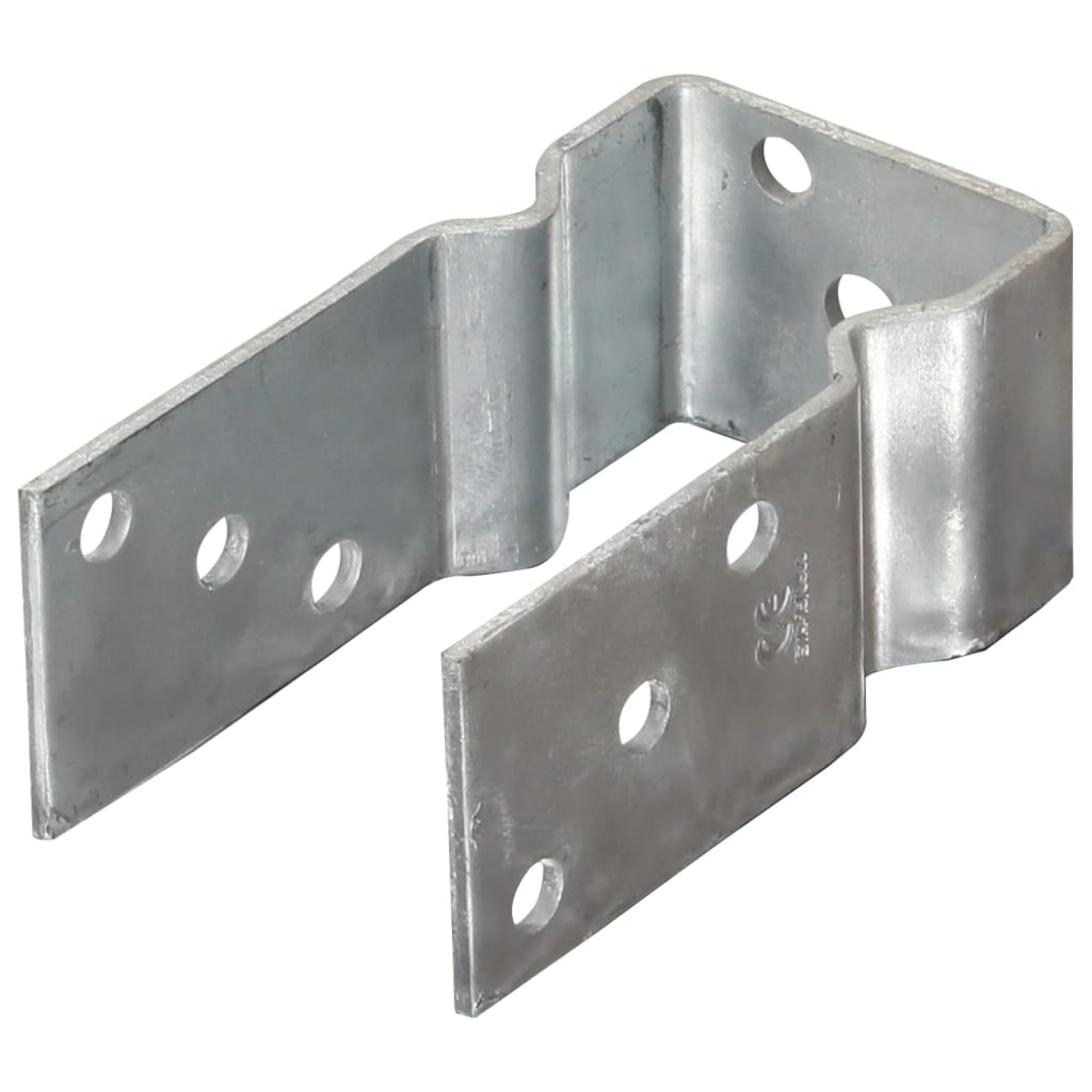 vidaXL Fence Anchors 12 pcs Silver 8x6x15 cm Galvanised Steel 2