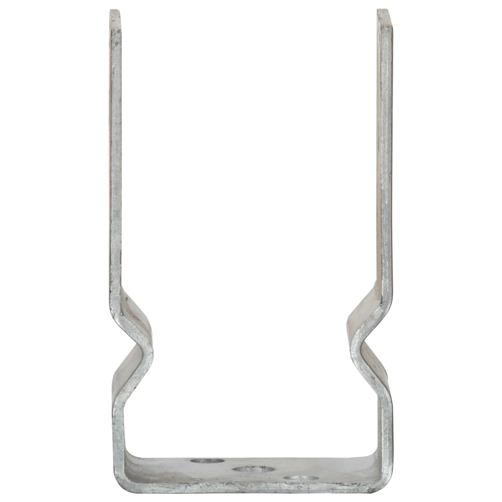 vidaXL Fence Anchors 12 pcs Silver 8x6x15 cm Galvanised Steel 3