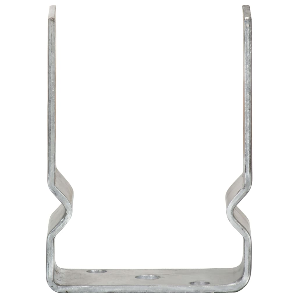 vidaXL Fence Anchors 12 pcs Silver 10x6x15 cm Galvanised Steel 3