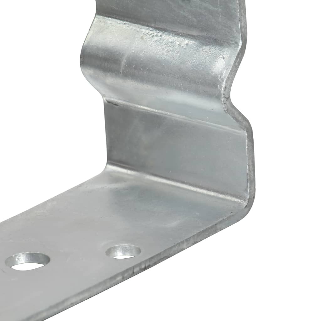 vidaXL Fence Anchors 12 pcs Silver 10x6x15 cm Galvanised Steel 6