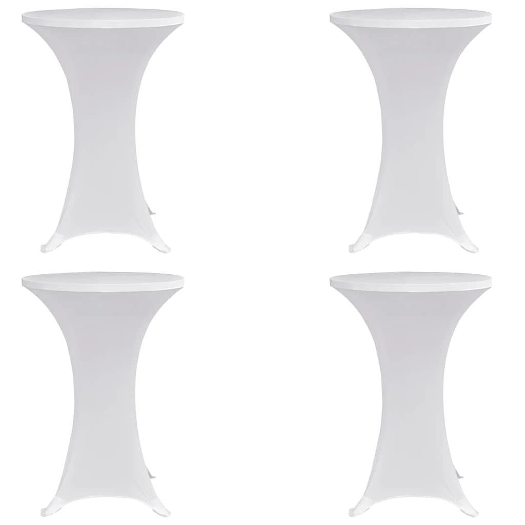 vidaXL Table Cover | Set of 4 | White | Polyester: 90%, Elastane: 10% 1