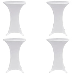 vidaXL Table Cover | Set of 4 | White | Polyester: 90%, Elastane: 10% 1