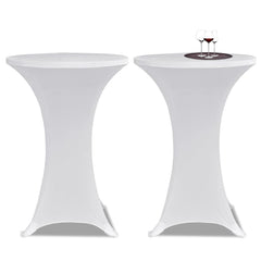 vidaXL Table Cover | Set of 4 | White | Polyester: 90%, Elastane: 10% 2