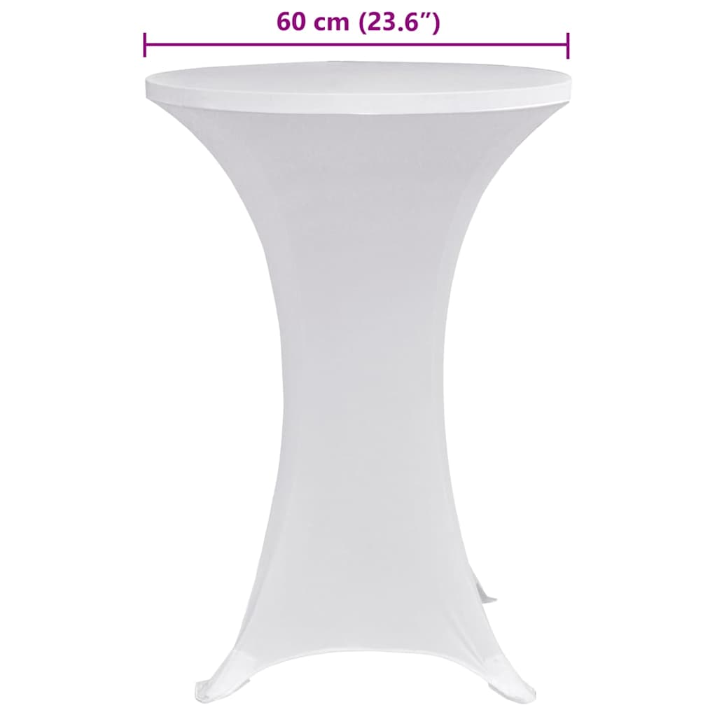 vidaXL Table Cover | Set of 4 | White | Polyester: 90%, Elastane: 10% 6