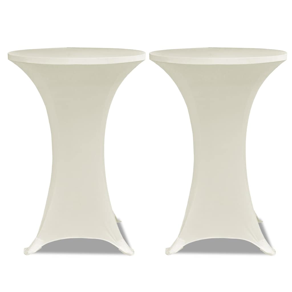 Stretch Table Cover 4 Cream 60 cm