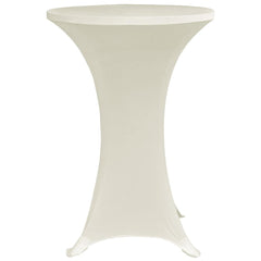 vidaXL Table Cover | Set of 4 | Cream | Polyester: 90%, Elastane: 10% | Ø60 cm 4