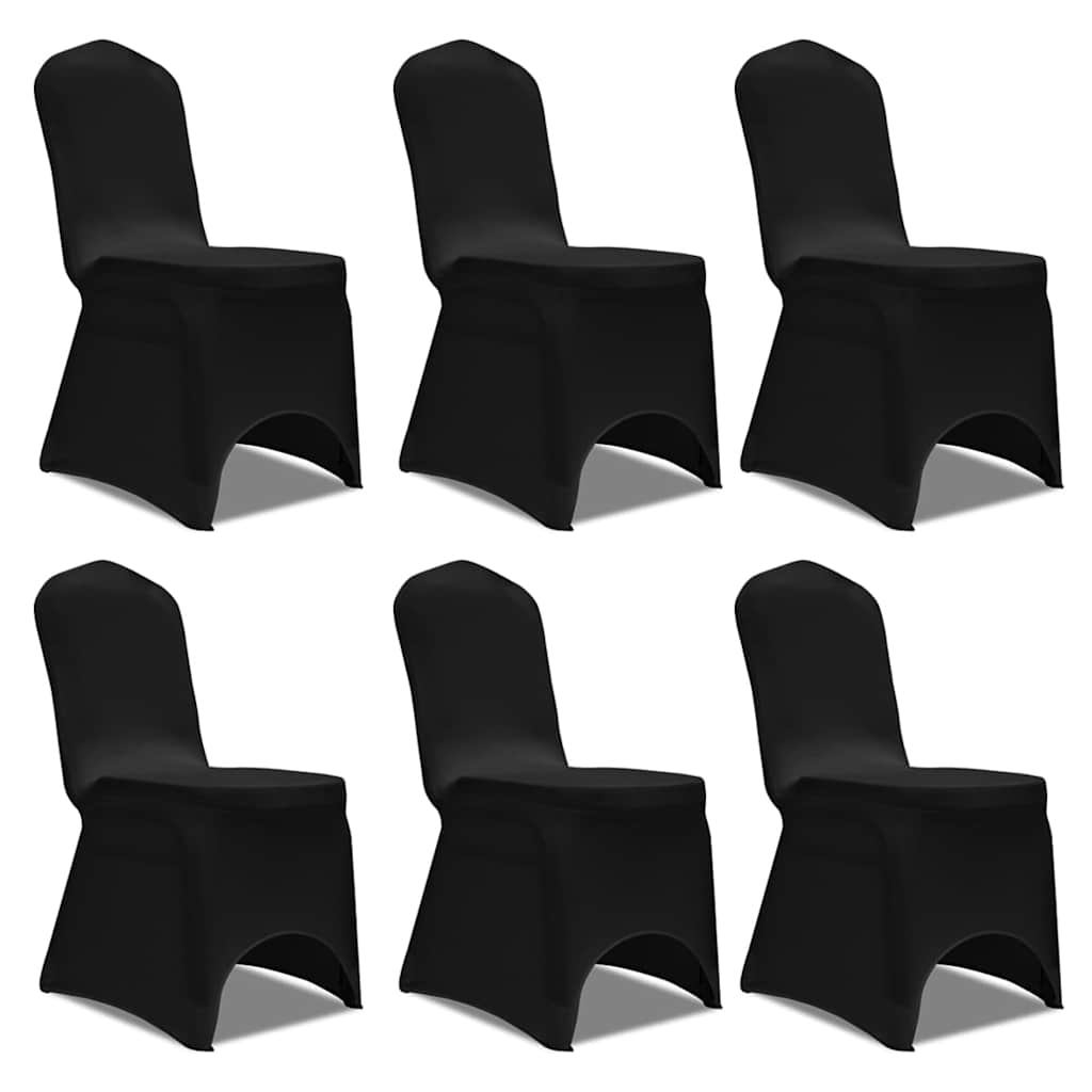 vidaXL Chair Cover | Set of 12 | Black | Polyester 90%, Elastane 10% | Universal 2