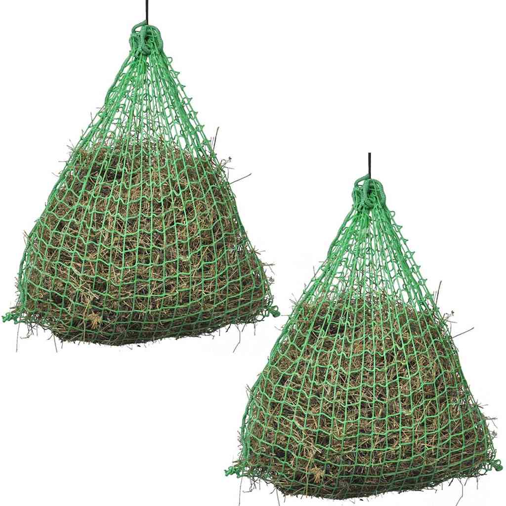 vidaXL Hay Net | Set of 4 | Green | Polypropylene | 1m x 1m | Hay Net | Round 2