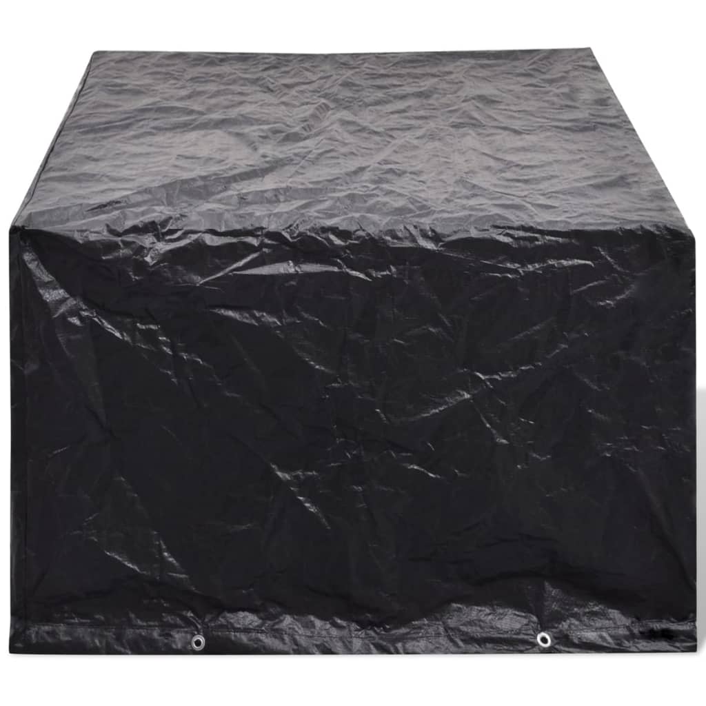vidaXL Garden Furniture Cover | Set of 2 | Black | Polyethylene 3