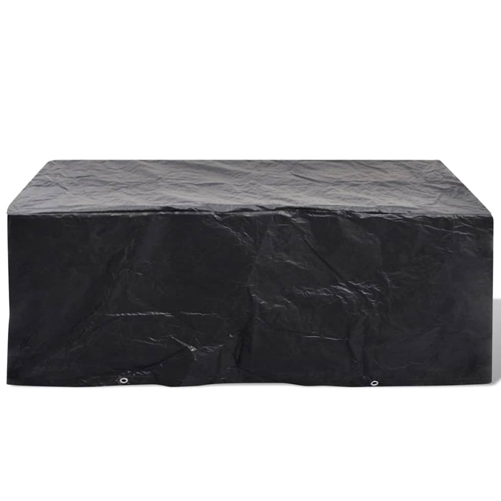 vidaXL Garden Furniture Cover | Set of 2 | Black | Polyethylene 3