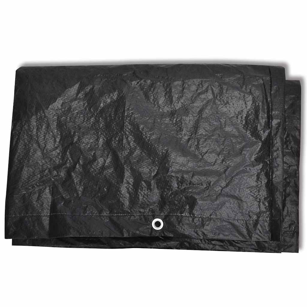 vidaXL Garden Furniture Cover | Set of 2 | Black | Polyethylene 4