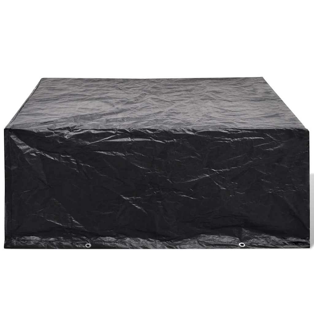 vidaXL Garden Furniture Cover | Set of 2 | Black | Polyethylene | Large 3