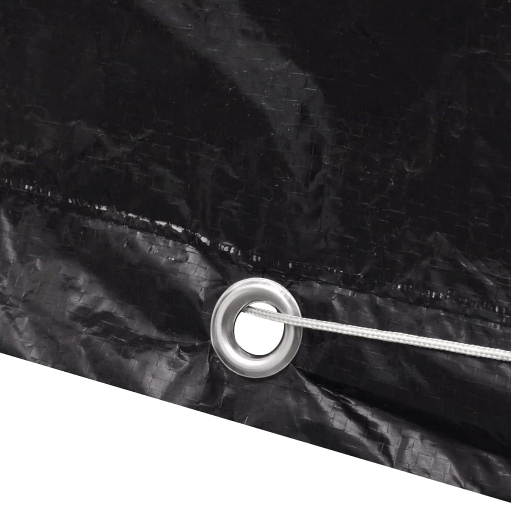 vidaXL Garden Furniture Cover | Set of 2 | Black | Polyethylene | Large 6