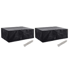 vidaXL Garden Furniture Covers 2 pcs 8 Eyelets 242x162x100 cm 1