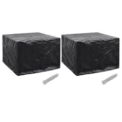 vidaXL Garden Furniture Cover | Set of 2 | Black | Polyethylene | 122x112x98 cm 1