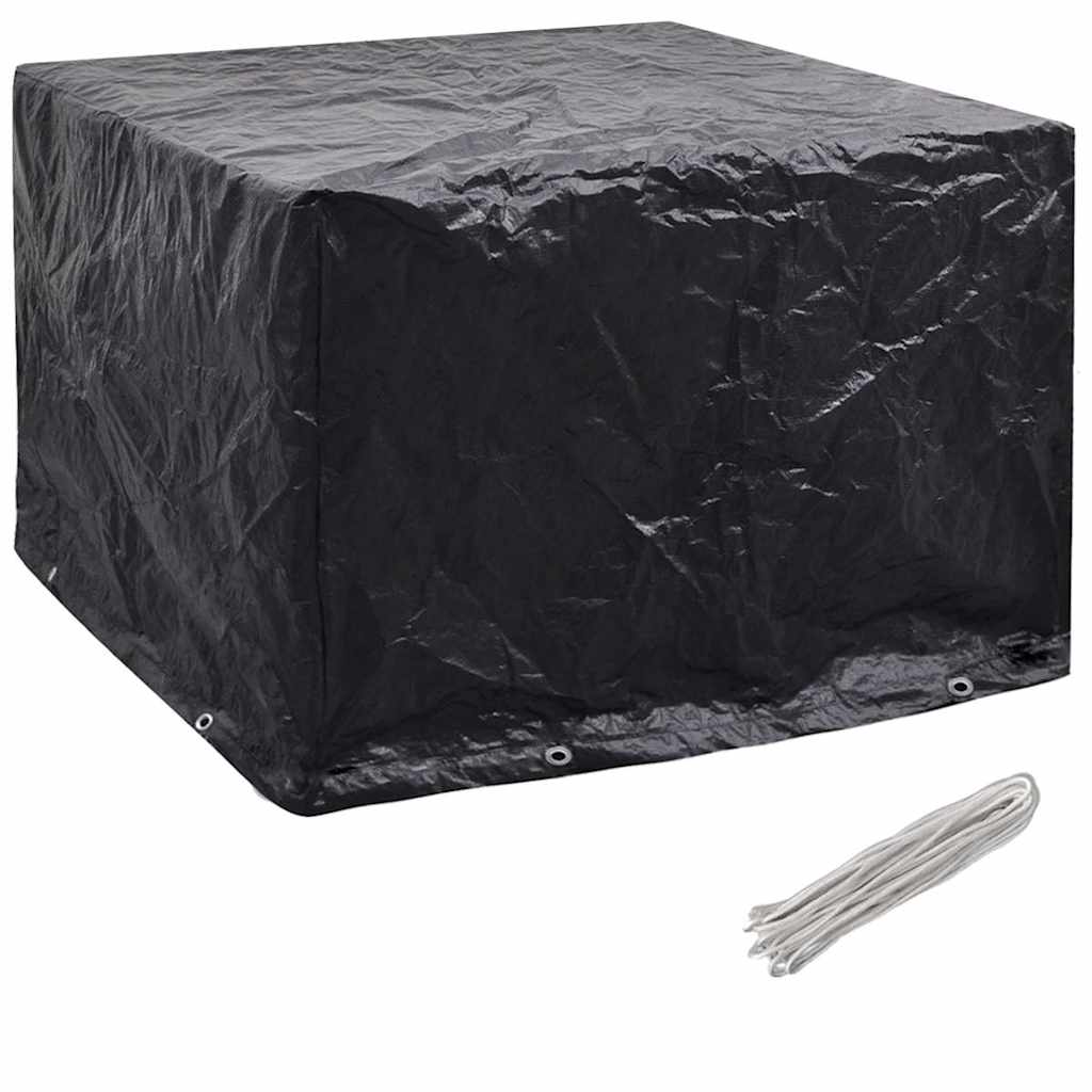 vidaXL Garden Furniture Cover | Set of 2 | Black | Polyethylene | 122x112x98 cm 3
