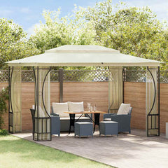 Gazebo with Nets Cream 300 x 400 x 265 cm