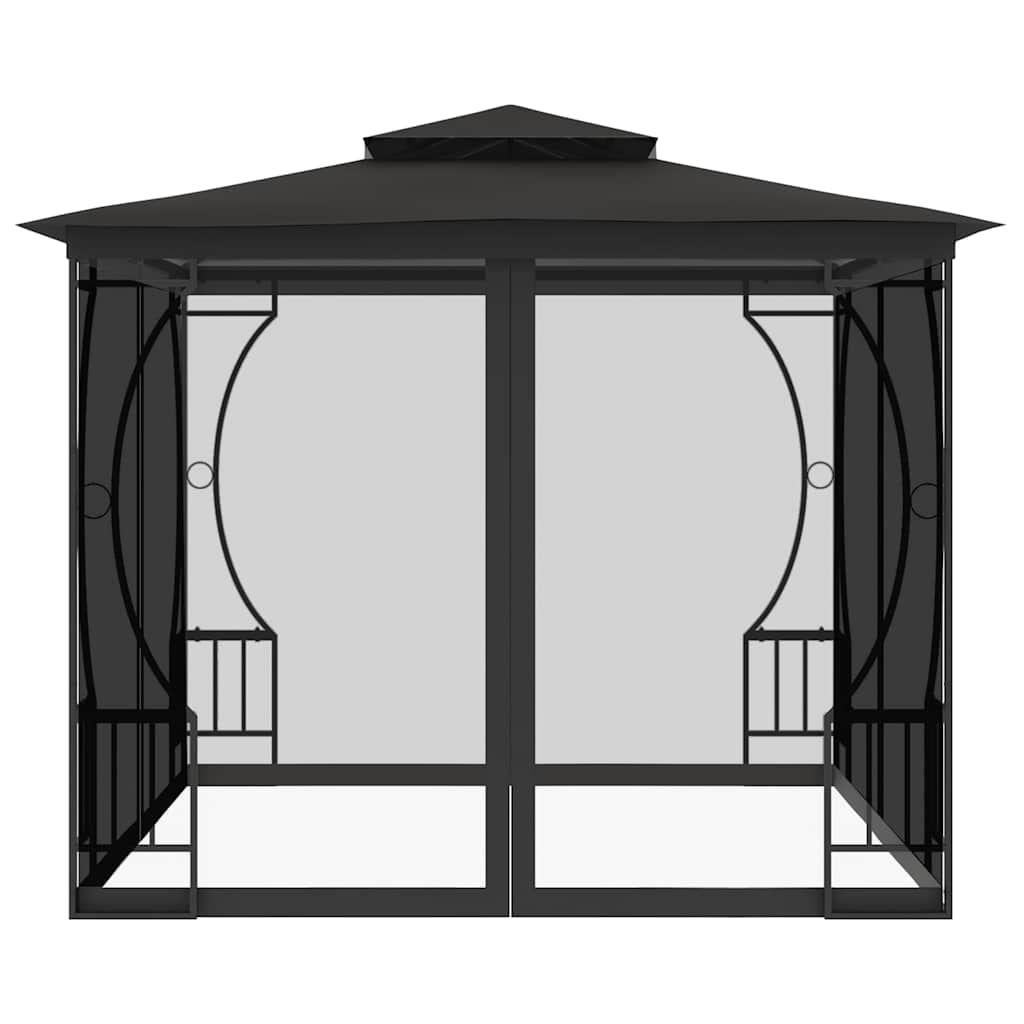 Gazebo with Nets Anthracite 300 x 300 x 265 cm
