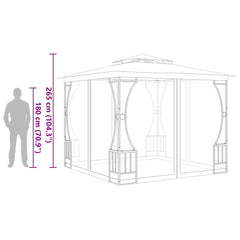 Gazebo with Nets Anthracite 300 x 300 x 265 cm