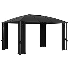48601 vidaXL Gazebo with Curtains 400x300x265 cm Anthracite 4