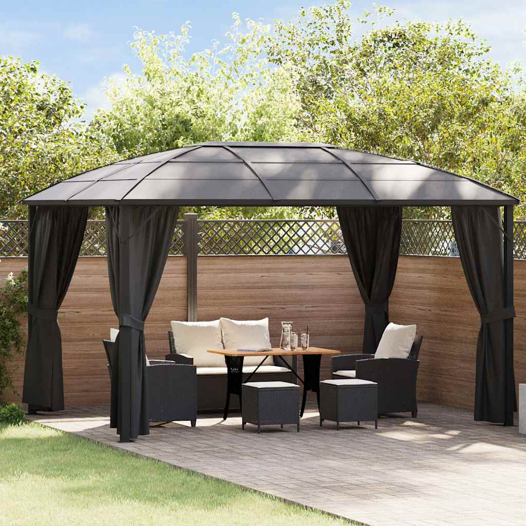 48601 vidaXL Gazebo with Curtains 400x300x265 cm Anthracite 1