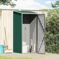 Garden Shed 87x98x159 cm Galvanised Steel Green