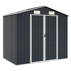Garden Shed 205x129x183 cm Galvanised Steel Anthracite