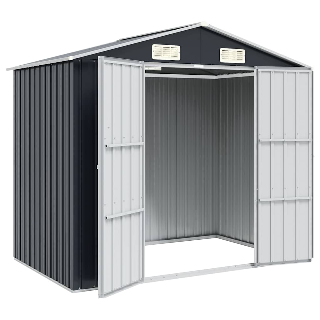 Garden Shed 205x129x183 cm Galvanised Steel Anthracite