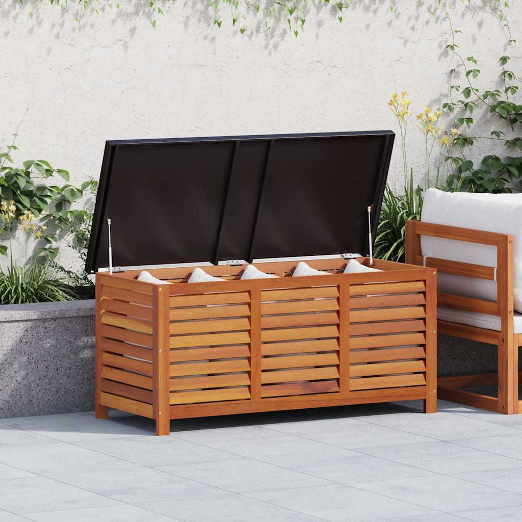 Garden Storage Box Solid Wood Eucalyptus 117 cm 50 cm 55 cm
