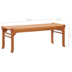 vidaXL 2-Seater Garden Bench 120 cm  Solid Eucalyptus Wood 6