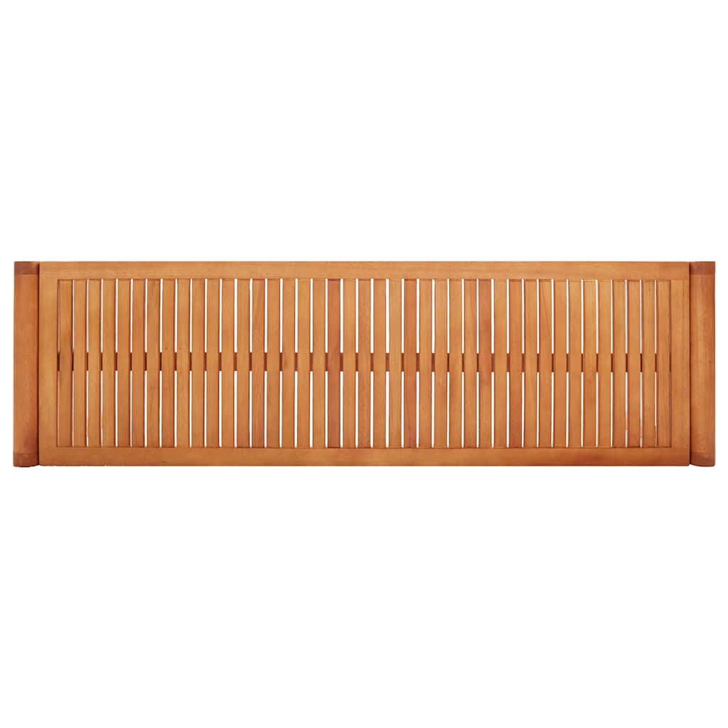 vidaXL 3-Seater Garden Bench 150 cm Solid Eucalyptus Wood 4