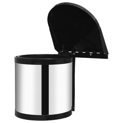 vidaXL Kitchen Built-in Dust Bin Stainless Steel 8 L 3