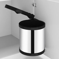 vidaXL Kitchen Built-in Dust Bin Stainless Steel 8 L 1