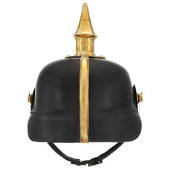 vidaXL German Prussian Helmet Antique Replica LARP Black Steel 4