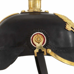 vidaXL German Prussian Helmet Antique Replica LARP Black Steel 6