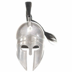vidaXL Greek Warrior Helmet Antique Replica LARP Silver Steel 2