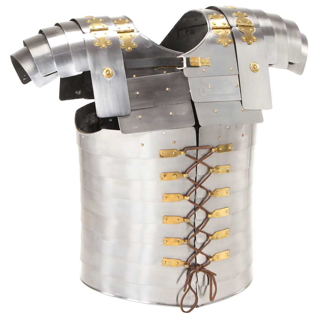 Medieval Knight Body Armour Cuirass Replica LARP Silver Steel Design 1