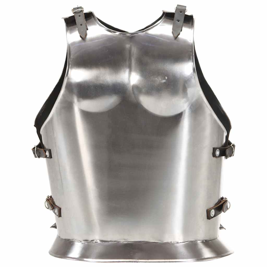 Medieval Knight Body Armour Cuirass Replica LARP Silver Steel Design 2