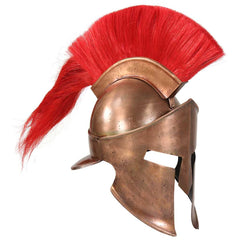 vidaXL Greek Warrior Helmet Antique Replica LARP Copper Steel 1